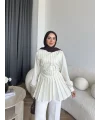 Hen - Mercan Pileli Gömlek - Yeşil
