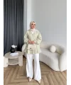 Hen - Sergan V Yaka Fermuarlı Gömlek - Yeşil