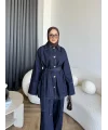 Hen - Sinore Düğmeli Kot Takım
