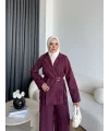 Hen - Ülasna Ceket Takım - Bordo
