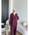 Hen - Ülasna Ceket Takım - Bordo