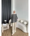 Hot - Lanel Dokulu Gömlek - Antrasit