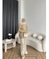 Hot - Lanel Dokulu Gömlek - Yağ Yeşil