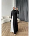 Hot - Loutra 2 Renk Elbise - Siyah - Beyaz
