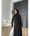 Hot - Loutra 2 Renk Elbise - Siyah - Beyaz