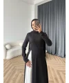 Hot - Loutra 2 Renk Elbise - Siyah - Beyaz