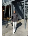 Joelle Pelerinli Ceket - Siyah