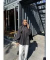 Joelle Pelerinli Ceket - Siyah