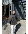 Joelle Pelerinli Ceket - Siyah