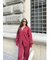 Julia Fermuarlı Takım - Bordo