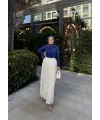 Kırışık Etek - Beyaz