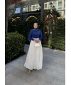 Kırışık Etek - Beyaz