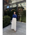 Kırışık Etek - Beyaz