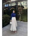 Kırışık Etek - Beyaz