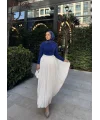Kırışık Etek - Beyaz