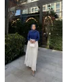Kırışık Etek - Beyaz