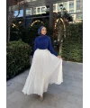 Kırışık Etek - Beyaz