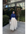 Kırışık Etek - Beyaz