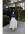 Kırışık Etek - Beyaz