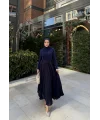 Kırışık Etek - Lacivert