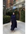 Kırışık Etek - Lacivert