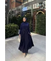 Kırışık Etek - Lacivert