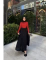 Kırışık Etek - Siyah