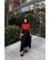 Kırışık Etek - Siyah