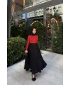 Kırışık Etek - Siyah