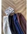 Krep Kumaş Havuç Pantolon - Acı Kahve