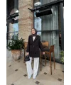 Kurdele Detaylı Kot Ceket - Siyah