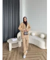Kuzy Cepli Triko Takım - Camel