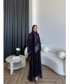 Kyl - Alai Şallı Abaya - Bordo