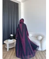 Kyl - Alai Şallı Abaya - Bordo