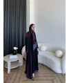 Kyl - Alai Şallı Abaya - Bordo