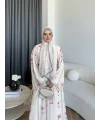 Kyl - Rhino Şallı Abaya - Pudra