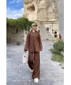 Laly Fitilli Triko Takım - Kahve
