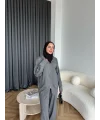 Leyans Fermuarlı Takım - Gri