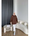 Lidya 3 İplik Sweat - Acı Kahve