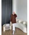 Lidya 3 İplik Sweat - Acı Kahve