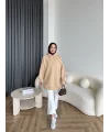 Lidya 3 İplik Sweat - Krem