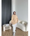 Lidya 3 İplik Sweat - Krem