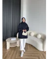 Lidya 3 İplik Sweat - Lacivert