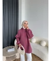 Lidya 3 İplik Sweat - Vişne