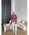 Lidya 3 İplik Sweat - Vişne