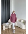 Lidya 3 İplik Sweat - Vişne