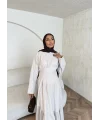 Linen Elbise - Bej