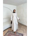Linen Elbise - Bej