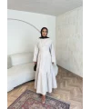 Linen Elbise - Bej