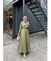 Lolita Deri Elbise - Haki